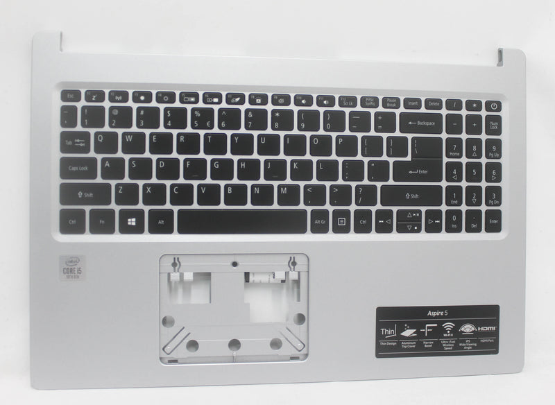 EAZAU002020 Palmrest Top Cover With Keyboard Us Bl Silver Aspire 5 A515-55-56Vk Compatible With ACER