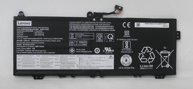 SB10X63137 Lenovo Battery 7.7V 6367Mah Ideapad Flex 5 Cb-13Iml05 GRADE A