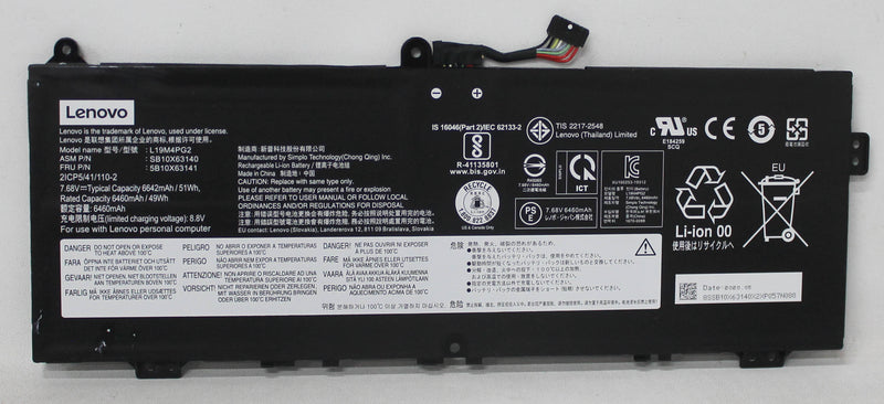 L19M4PG2 BATTERY 7.68V 51WH 4CELL IDEAPAD FLEX 5 CB-13IML05 Compatible with Lenovo